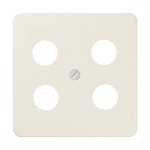 JUNG 561-4SAT1 Abdeckung für 4-Loch SAT-TV-Steckdose (Hirschmann) 4fach, Thermoplast, Serie CD, weiß 