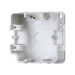 JUNG 581A Montagegehäuse für Aufputz-Kappen 1fach, Thermoplast, lichtgrau, senkrechte und waagerechte Montage 