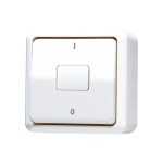 JUNG 602AWW Wippschalter, Aus 2-pol., 10 AX 250 V ~, AP 600 