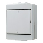 JUNG 603W Wippschalter, Aus 3-pol., AX 400 V ~, IP 44, WG 600 