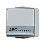 JUNG 606NAW Wippschalter, Universal Aus-Wechsel, mit Schriftfeld, IP 44, WG 600 