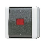 JUNG 803KOW Wipp-Kontrollschalter, Aus 3-pol., 16 AX 400 V ~, IP 44, WG 800 