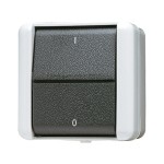 JUNG 803W Wippschalter, Aus 3-pol., 16 AX 400 V ~, IP 44, WG 800 