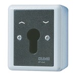 JUNG 834.28G Jalousie-Schlüsselschalter, Wendetaster, 2-pol. (2 Antriebe), IP 44, WG 800 