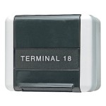 JUNG 854W Datenanschlussgehäuse 1fach, mit Schriftfeld, Thermoplast, WG 800, grau 