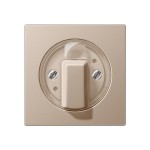 JUNG A1541CH Abdeckung für Drehschalter 1fach, Duroplast lackiert, Serie A, champagner 