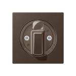 JUNG A1541MO Abdeckung für Drehschalter 1fach, Duroplast lackiert, Serie A, mokka 