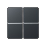 JUNG A404TSAANM Tastensatz, F40, Thermoplast lackiert, Serie A, anthrazit matt 