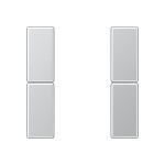 JUNG A502TSAAL Tastensatz, F50, Thermoplast lackiert, Serie A, aluminium 