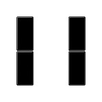 JUNG A502TSASW Tastensatz, F50, Thermoplast, Serie A, schwarz 