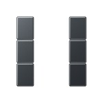 JUNG A503TSAANM Tastensatz, F50, Thermoplast lackiert, Serie A, anthrazit matt 