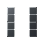 JUNG A504TSAANM Tastensatz, F50, Thermoplast lackiert, Serie A, anthrazit matt 