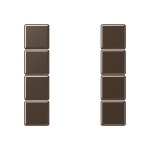 JUNG A504TSAMO Tastensatz, F50, Thermoplast lackiert, Serie A, mokka 