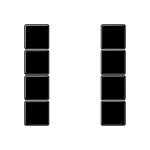 JUNG A504TSASW Tastensatz, F50, Thermoplast, Serie A, schwarz 