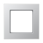 JUNG A5581BFAL Rahmen 1fach, A 550, Thermoplast lackiert, aluminium, senkrechte und waagerechte Montage 