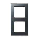 JUNG A5582BFANM Rahmen 2fach, A 550, Thermoplast lackiert, anthrazit matt, senkrechte und waagerechte Montage 