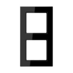 JUNG A5582BFSW Rahmen 2fach, A 550, Thermoplast, schwarz, senkrechte und waagerechte Montage 