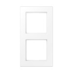 JUNG A5582BFWWM Rahmen 2fach, A 550, Thermoplast lackiert, schneeweiß matt, senkrechte und waagerechte Montage 