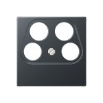 JUNG A561-4SAT2ANM Abdeckung für 4-Loch SAT-TV-Steckdose (Axing) 4fach, Thermoplast lackiert, Serie A, anthrazit matt 