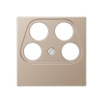 JUNG A561-4SAT2CH Abdeckung für 4-Loch SAT-TV-Steckdose (Axing) 4fach, Thermoplast lackiert, Serie A, champagner 