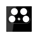 JUNG A561-4SAT2SW Abdeckung für 4-Loch SAT-TV-Steckdose (Axing) 4fach, Thermoplast, Serie A, schwarz 