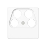 JUNG A561-4SAT2WW Abdeckung für 4-Loch SAT-TV-Steckdose (Axing) 4fach, Thermoplast, Serie AS/A, alpinweiß 