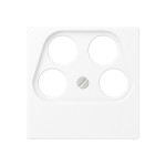 JUNG A561-4SAT2WWM Abdeckung für 4-Loch SAT-TV-Steckdose (Axing) 4fach, Thermoplast lackiert, Serie A, schneeweiß matt 
