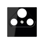 JUNG A561BFPLSATSW Abdeckung für Universal-Sat/BK-Dosen 1fach, Thermoplast, Serie A, schwarz 