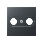 JUNG A561BFPLTVANM Abdeckung für Antennendosen 1fach, Thermoplast lackiert, Serie A, anthrazit matt 