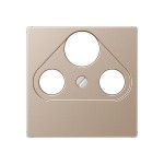 JUNG A561PLSATCH Abdeckung für Universal-Sat/BK-Dosen 1fach, Duroplast lackiert, Serie A, champagner 