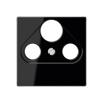 JUNG A561PLSATSW Abdeckung für Universal-Sat/BK-Dosen 1fach, Duroplast, Serie A, schwarz 