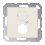 JUNG A562 Abdeckung für 2 Rundsteckverbinder bis 18,5 mm Ø 1fach, Duroplast, Serie AS, weiß 