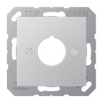 JUNG A564AL Abdeckung für Befehlsgeräte mit 22,5 mm Ø 1fach, Duroplast lackiert, Serie A, aluminium 