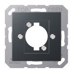 JUNG A568BFANM Abdeckung für XLR-Steckverbinder (P-Serie) 1fach, Thermoplast lackiert, Serie A, anthrazit matt 