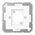 JUNG A568BFWW Abdeckung für XLR-Steckverbinder (P-Serie) 1fach, Thermoplast, Serie AS/A, alpinweiß 