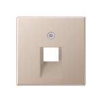 JUNG A569-1PLUACH Abdeckung für IAE/UAE-Anschlussdosen, 1 x 8-polig, Duroplast lackiert, Serie A, champagner 