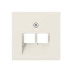 JUNG A569-2BFPLUA Abdeckung für IAE/UAE-Anschlussdosen, 2 x 8-polig, Thermoplast, Serie AS, weiß 