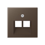 JUNG A569-2BFPLUAMO Abdeckung für IAE/UAE-Anschlussdosen, 2 x 8-polig, Thermoplast lackiert, Serie A, mokka 