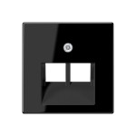 JUNG A569-2BFPLUASW Abdeckung für IAE/UAE-Anschlussdosen, 2 x 8-polig, Thermoplast, Serie A, schwarz 