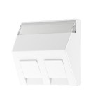 JUNG A569-30BFPLWW Abdeckung für Montageadapter 30°, 2fach, mit Schriftfeld, Thermoplast, Serie AS/A, alpinweiß 