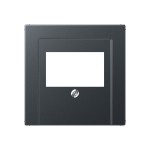 JUNG A569BFPLTANM Abdeckung für TAE-Anschlussdosen, 1fach, Thermoplast lackiert, Serie A, anthrazit matt 