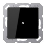 JUNG A590ASW Leitungsauslass mit Zugentlastung, Duroplast, Serie A, schwarz 