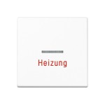 JUNG A590BFHWW Wippe 1fach, Aufschrift Heizung, mit Lichtleiter, Thermoplast, Serie A, alpinweiß 
