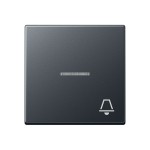 JUNG A590BFKO5KANM Wippe 1fach, Symbol Klingel, mit Lichtleiter, Thermoplast lackiert, Serie A, anthrazit matt 