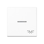 JUNG A590BFKO5LWW Wippe 1fach, Symbol Licht, mit Lichtleiter, Thermoplast, Serie A, alpinweiß 