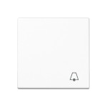 JUNG A590BFKWW Wippe 1fach, Symbol Klingel, Thermoplast, Serie A, alpinweiß 
