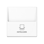 JUNG A590CARDWW Hotelcard-Schalter (ohne Taster-Einsatz), Hotelcard, Thermoplast, Serie AS/A, alpinweiß 