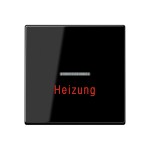 JUNG A590HSW Wippe 1fach, Aufschrift Heizung, mit Lichtleiter, Duroplast, Serie A, schwarz 
