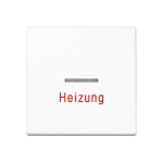 JUNG A590HWW Wippe 1fach, Aufschrift Heizung, mit Lichtleiter, Duroplast, Serie A, alpinweiß 