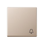 JUNG A590KCH Wippe 1fach, Symbol Klingel, Duroplast lackiert, Serie A, champagner 